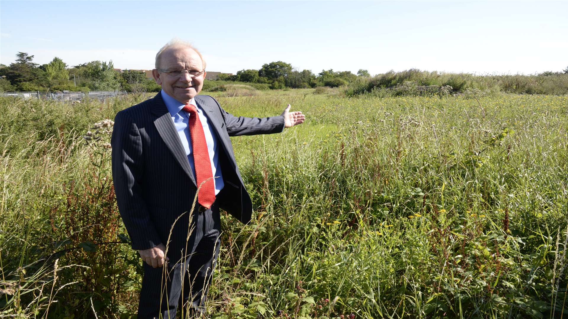 Dr John Ribchester at the spot of the planned healthcare site at Estuary View