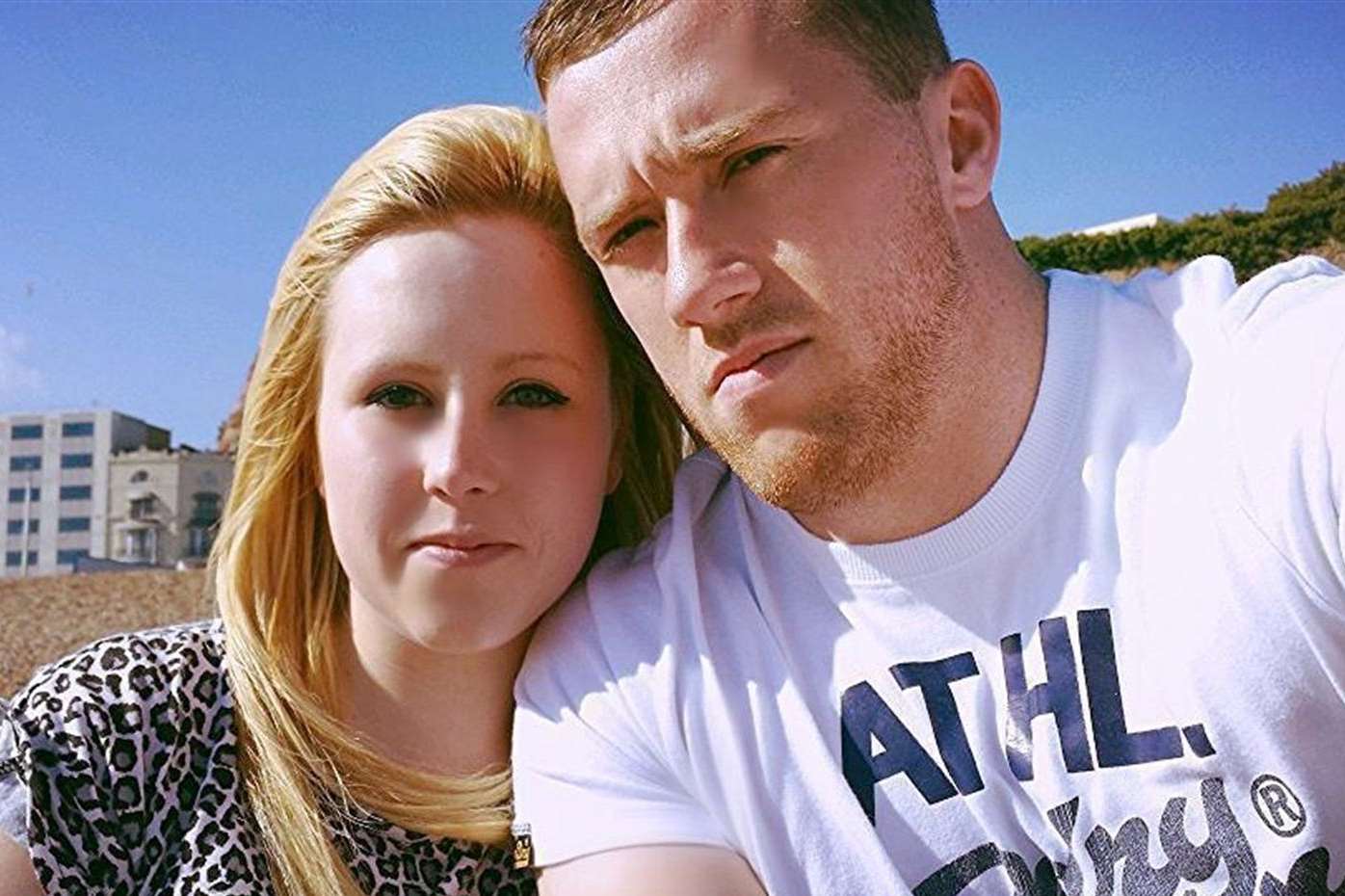 Sophie with her fiance Chris Reeve, who was killed in a crash on the A249