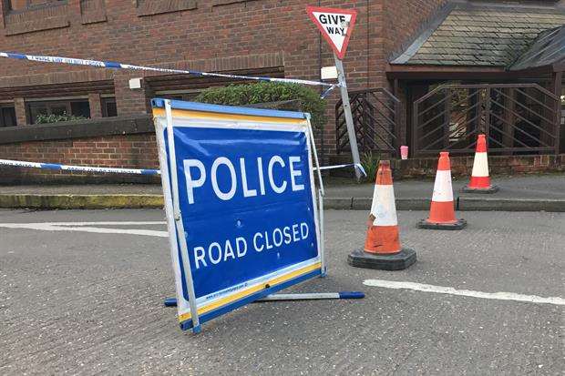 The car park is closed after a man's body was found.