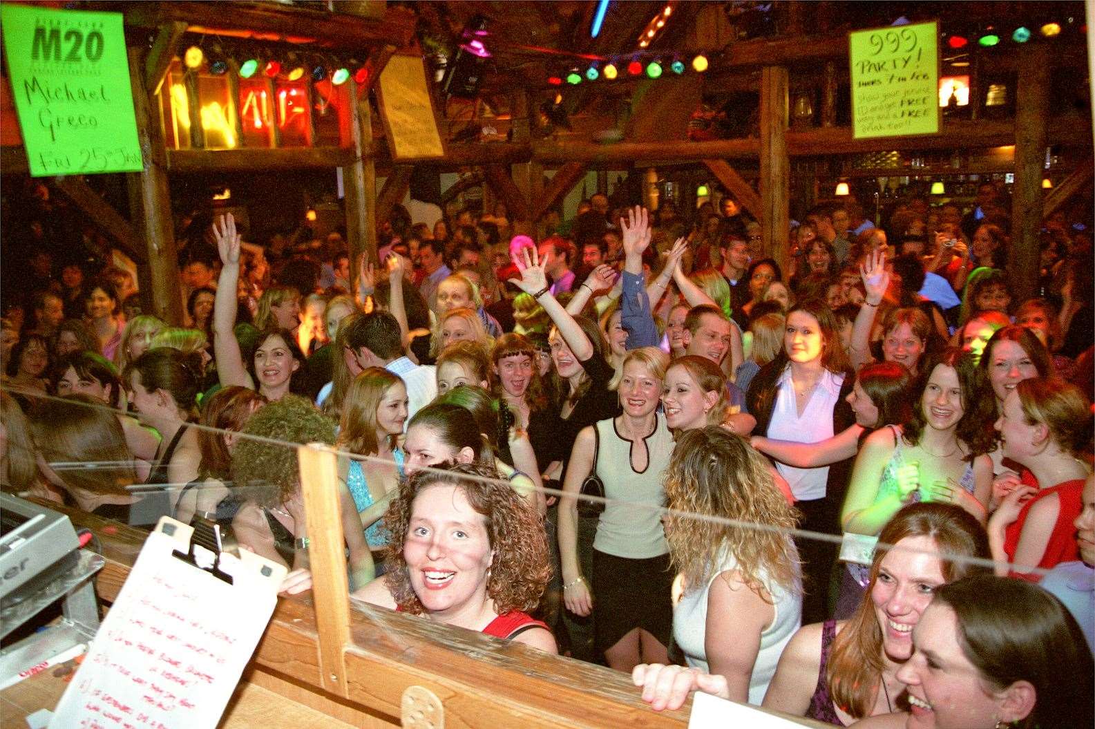Revellers at M20 nightclub in Ashford in 2002. Picture: Paul Mulley