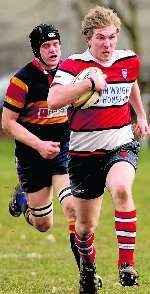 Maidstone charge forward in their 31-15 defeat by Chobham on Saturday