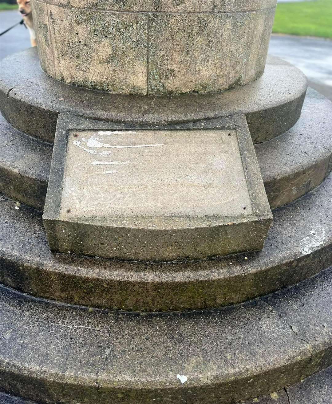 The copper-plated signs appear to have been ripped from the General Gordon statue