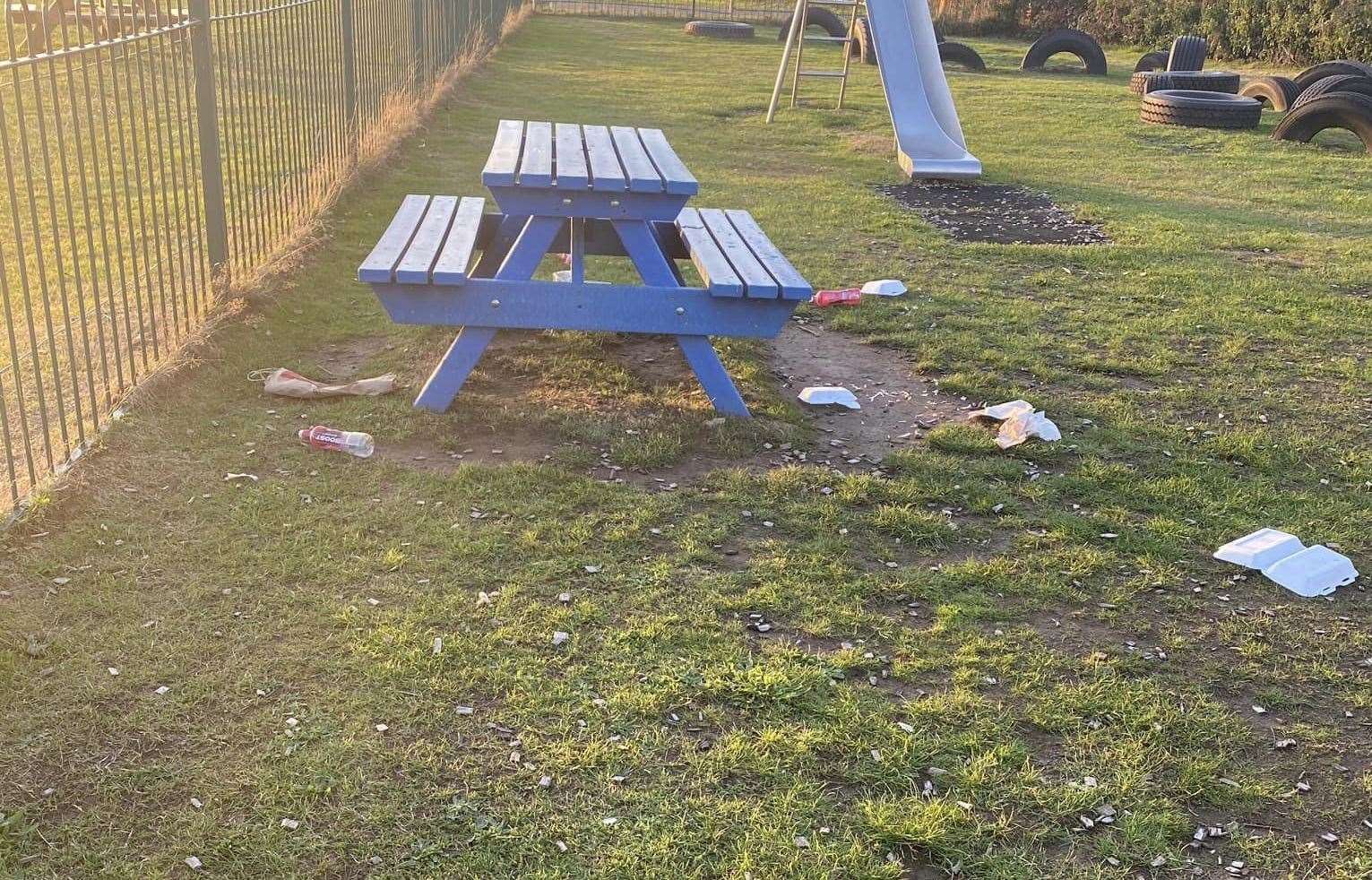Mrs Blundell was shocked to see the park in such a poor condition