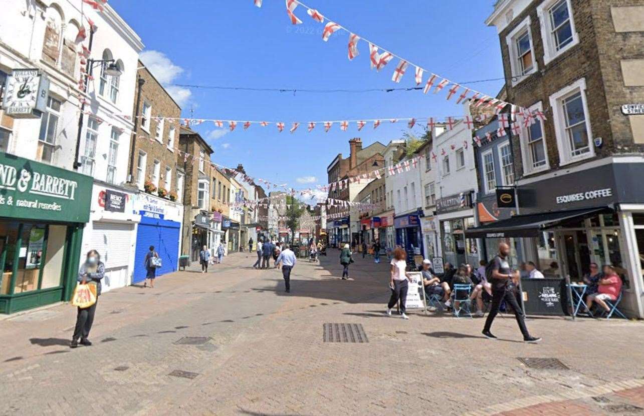Dartford High Street where the incident happened. Picture: Google Street View