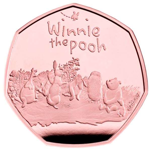 The rare Winnie the Pooh and Friends coin - in gold proof- is worth more than £1,000