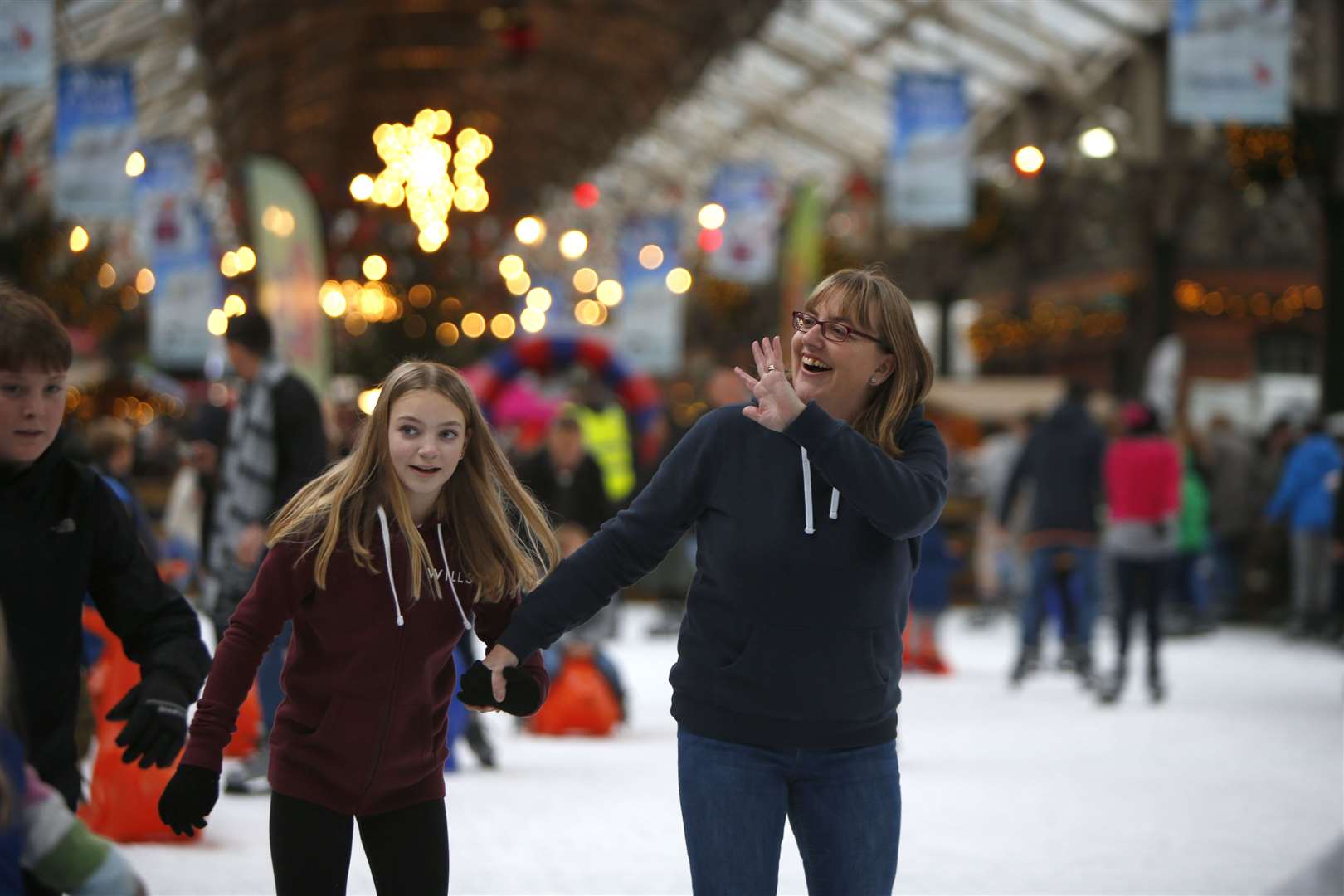 Fun on the ice at last year's White Cliffs Christmas .Picture: Andy Jones