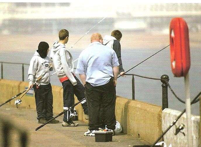 Anglers have enjoyed enjoyed their sport on the Admiralty Pier for generations. This scene is from 2008. Picture from Lorraine Sencicle