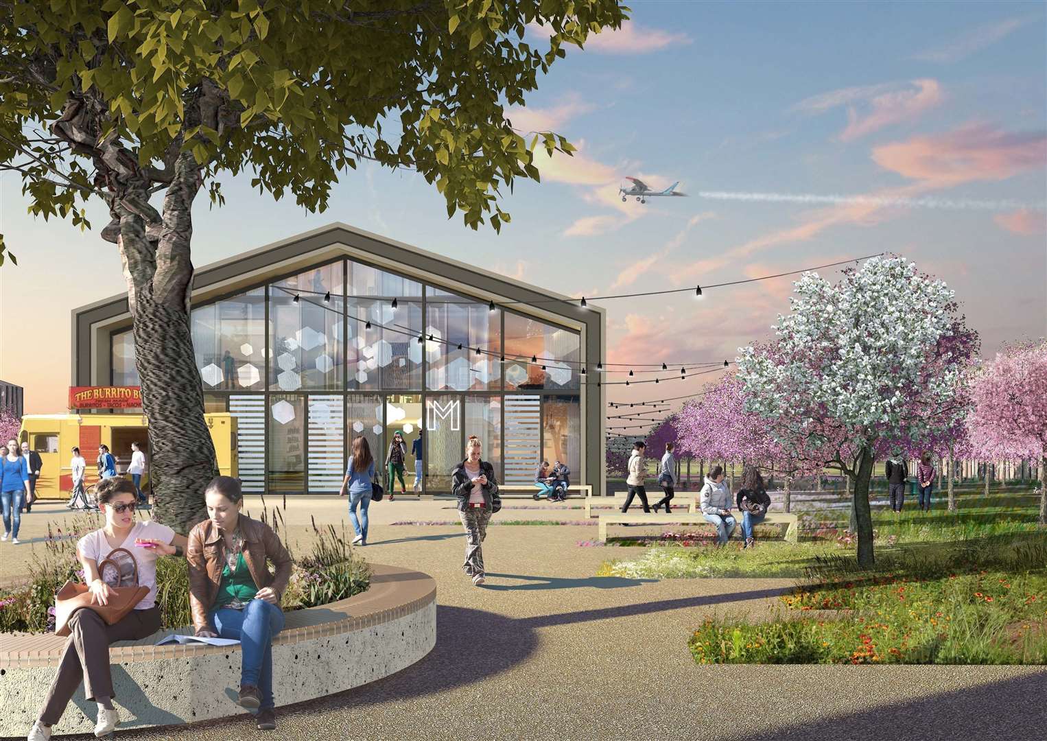 CGI images of what Innovation Park Medway will look like