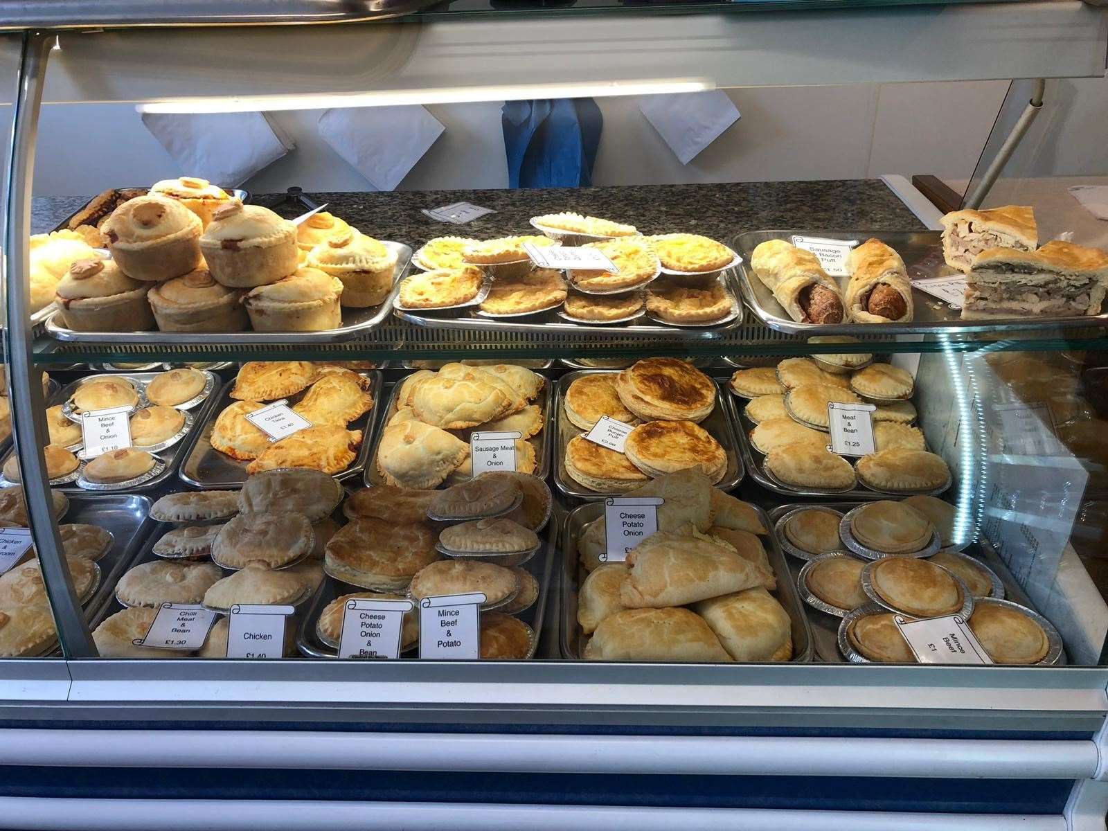 Pies and sausage rolls at The Central Pie Shop in Sittingbourne