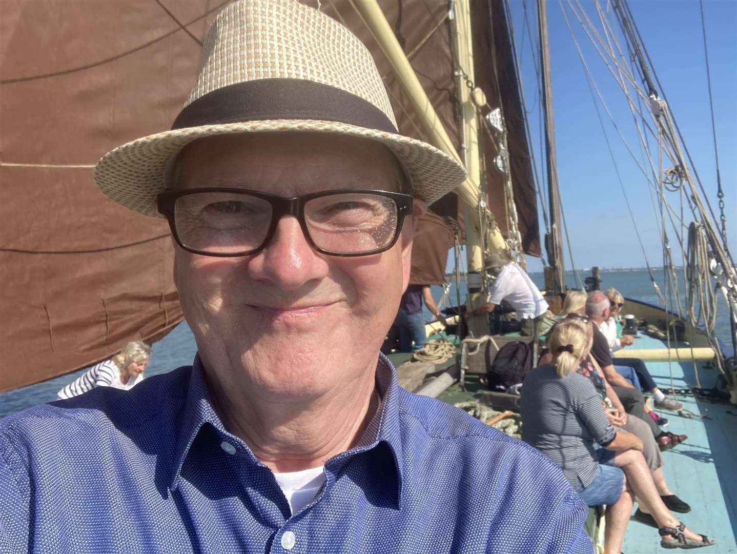 Reporter John Nurden gets his sea legs aboard the Edith May