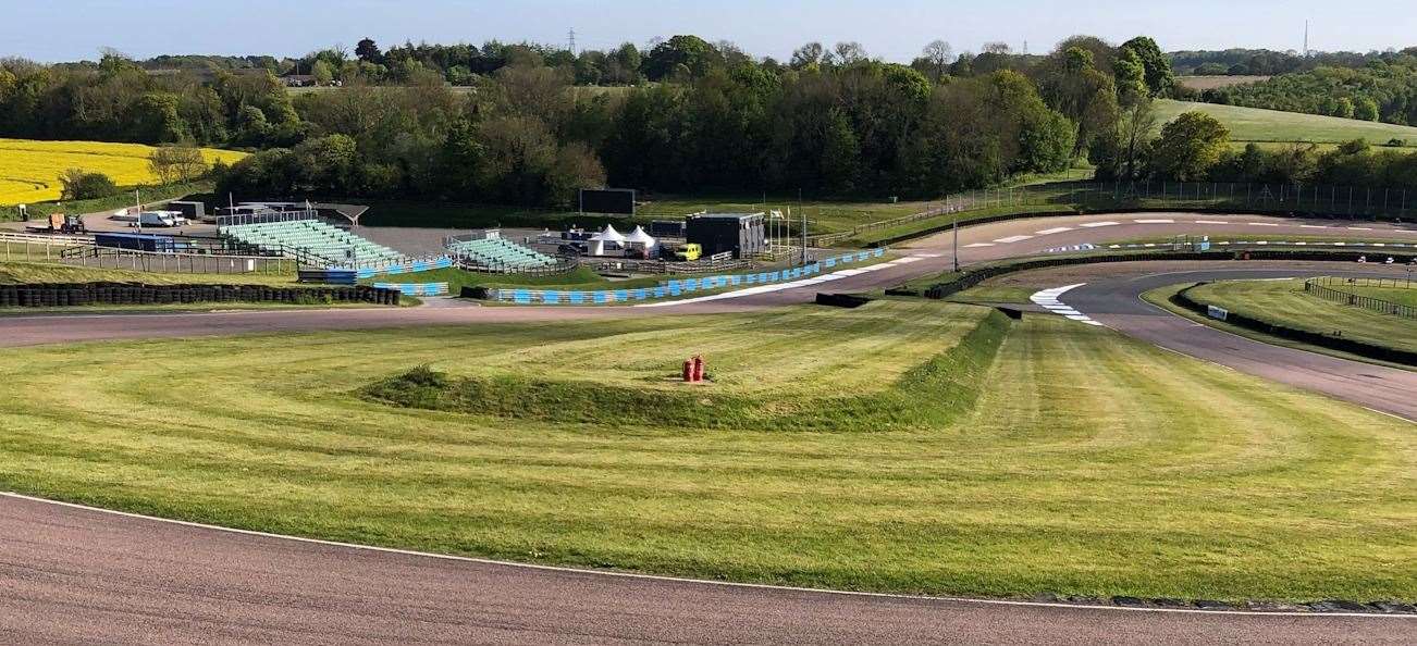 How the paddock currently looks from North Bend Hairpin...