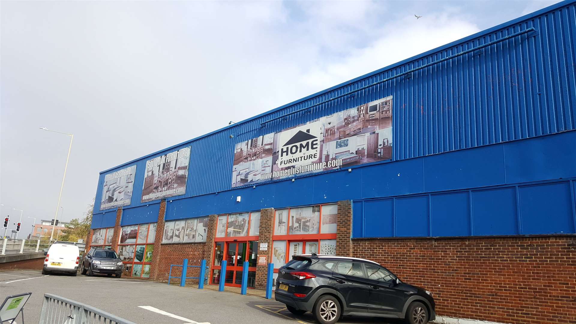 The HomePlus store before it was cordoned off ahead of its demolition