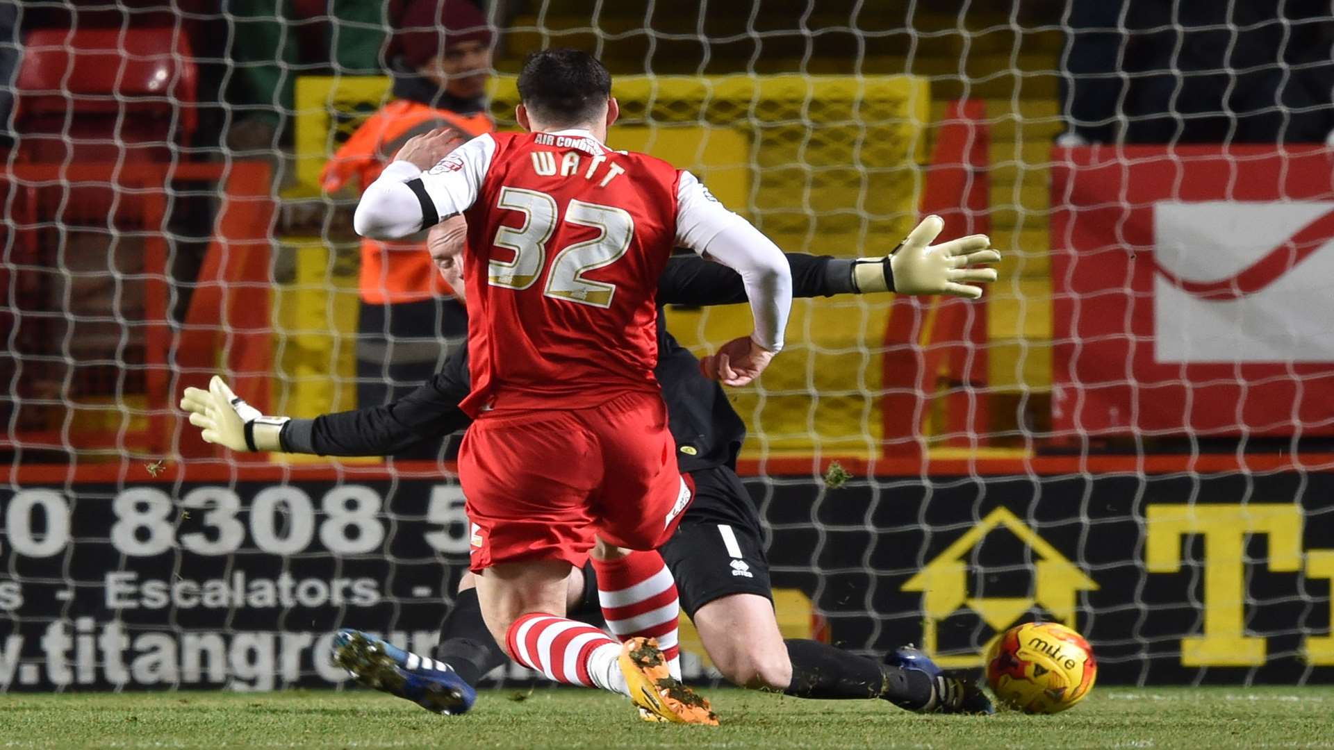 Tony Watt finishes well to start the fightback on 61 minutes Picture: Keith Gillard