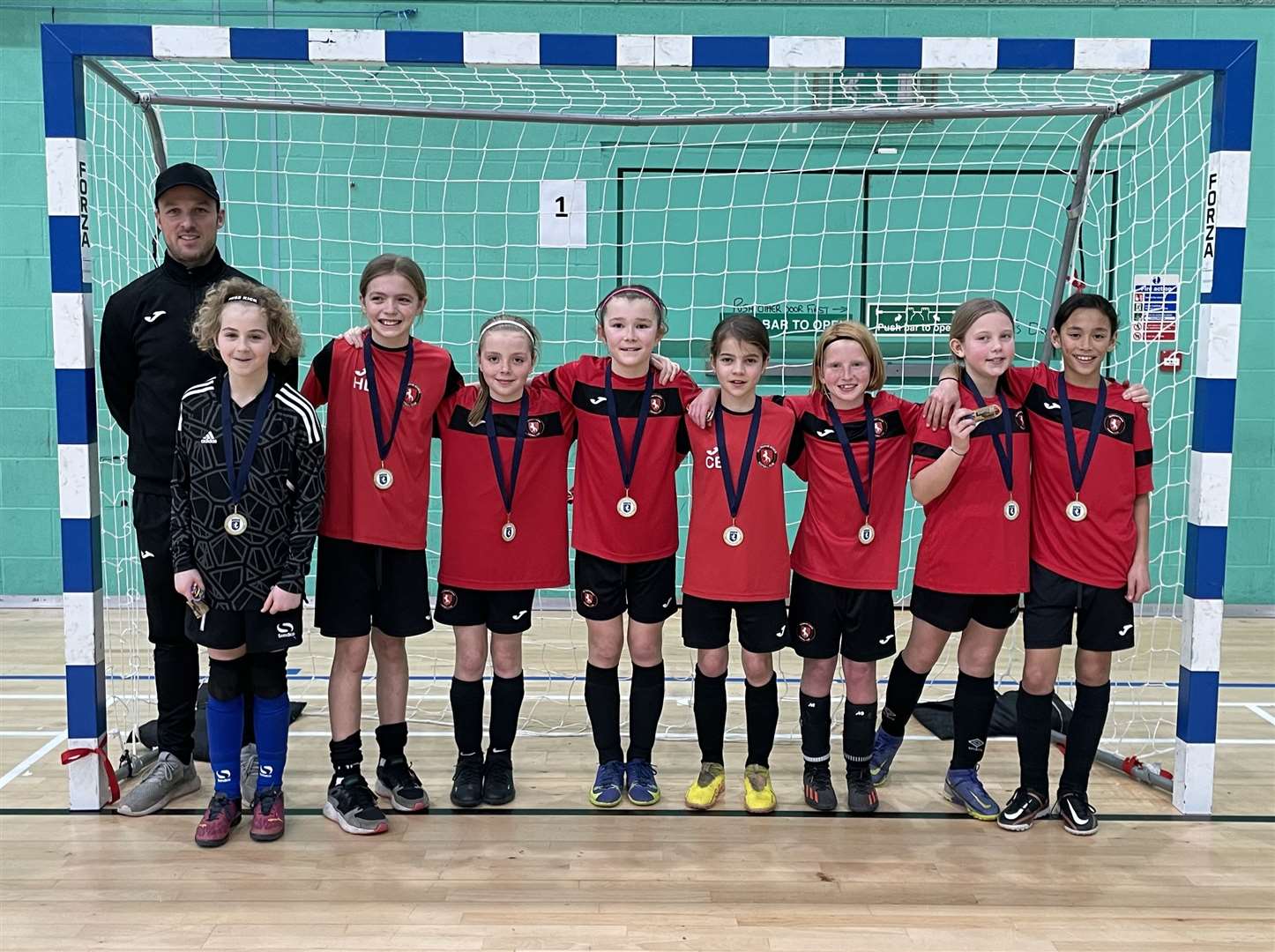 Gillingham Women FC - under-12 girls' winners at the FA Pokémon Futsal Youth Cup. Picture: Kent FA