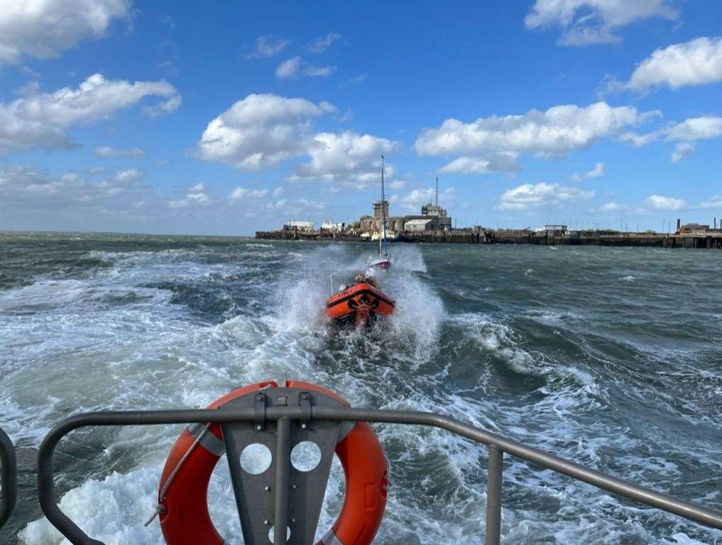 Sheerness RNLI towed the yacht after it got into trouble