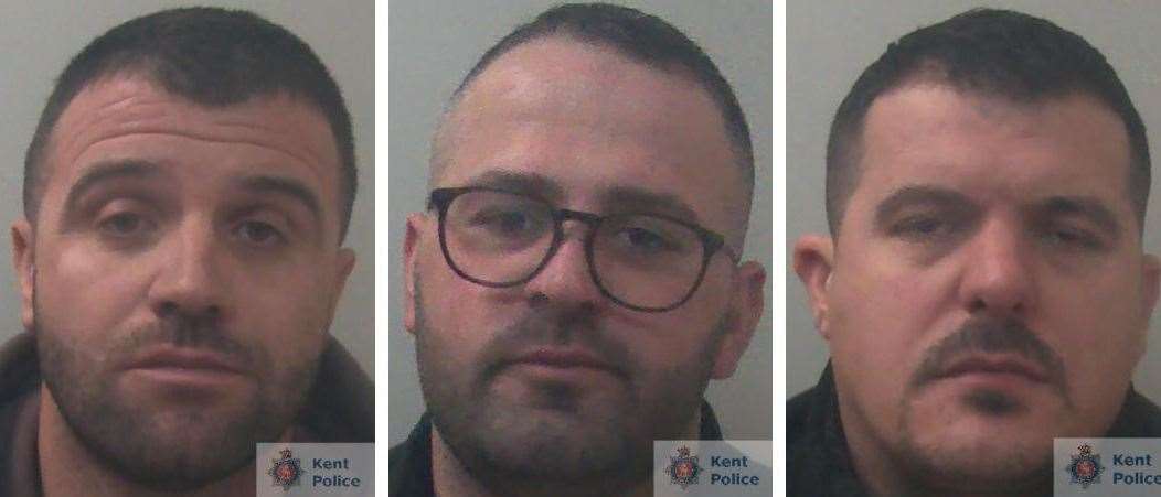 County line dealers Sidrit Musallari, Nuhi Duraku and Besim Saraci were all jailed. Picture: Kent Police
