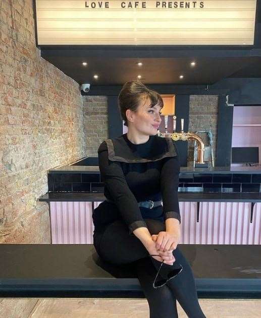 Gizzi Erskine at the Love Cafe in Margate. Picture @gizzierskine / Instagram