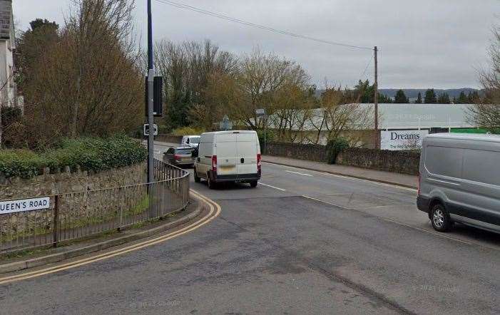 London Road was blocked between Queen's Road and Buckland Hill. Stock picture: Google