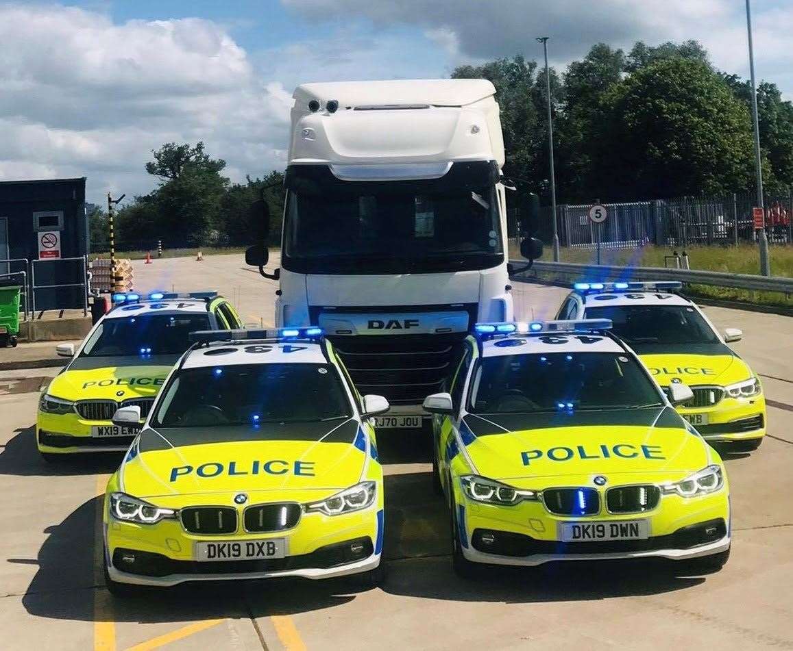 Police patrol motorways and major A-roads in National Highways’ HGV cabs. Picture: National Highways