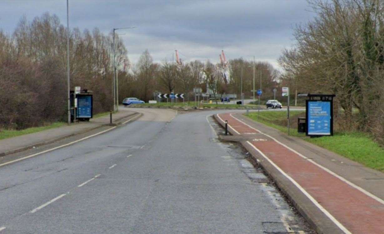 The woman was attacked in Ashford's Norman Road. Picture: Google
