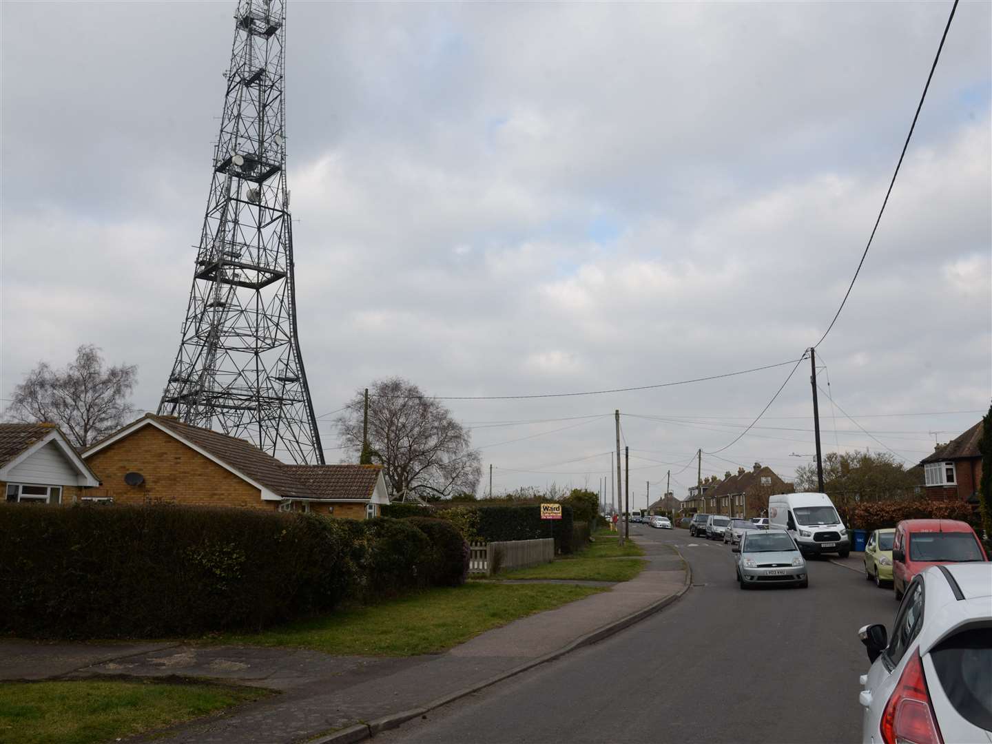 The former RAF mast in Courtenay Road Dunkirk, near Faversham