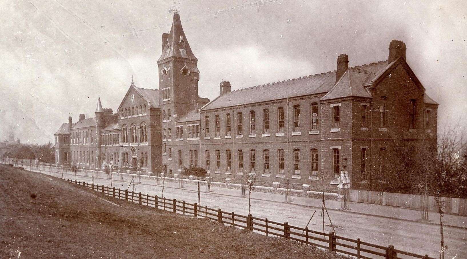 The St Bart's Hospital when it was a relatively new building. It was built in the late 1850s. Picture: Medway Archives