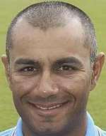 MIN PATEL: Took three for eight from 18 balls at one stage