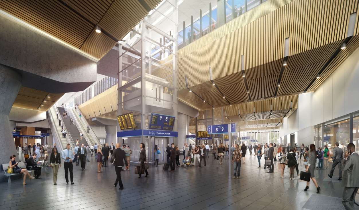 The giant concourse at London Bridge will be able to handle about 16,000 people an hour at peak times