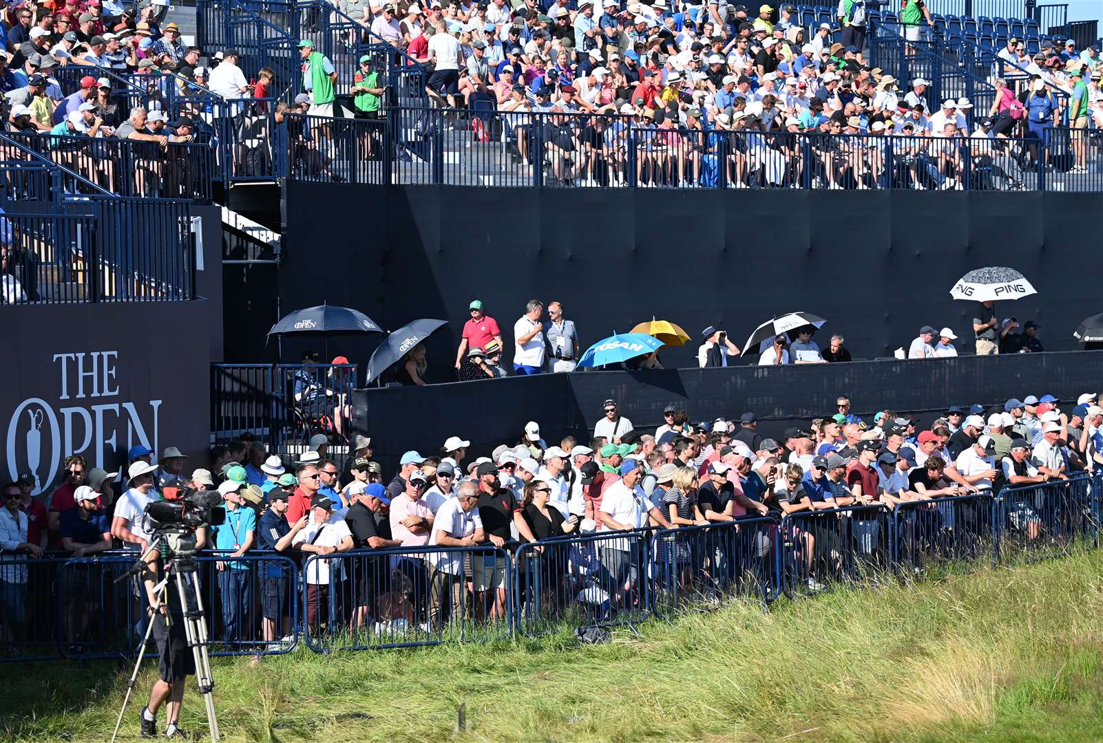 Fans pack around the 18th green at The Open on Sunday. Picture: Barry Goodwin (49329490)