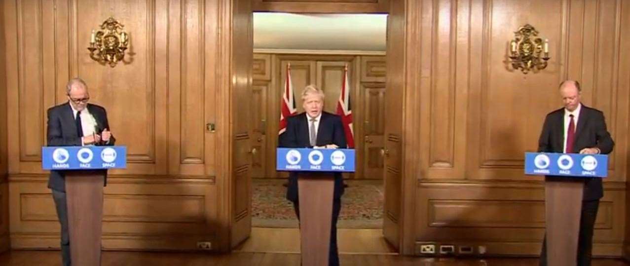 PM Boris Johnson addressed the nation this evening, alongside Sir Patrick Vallance and Sir Chris Whitty