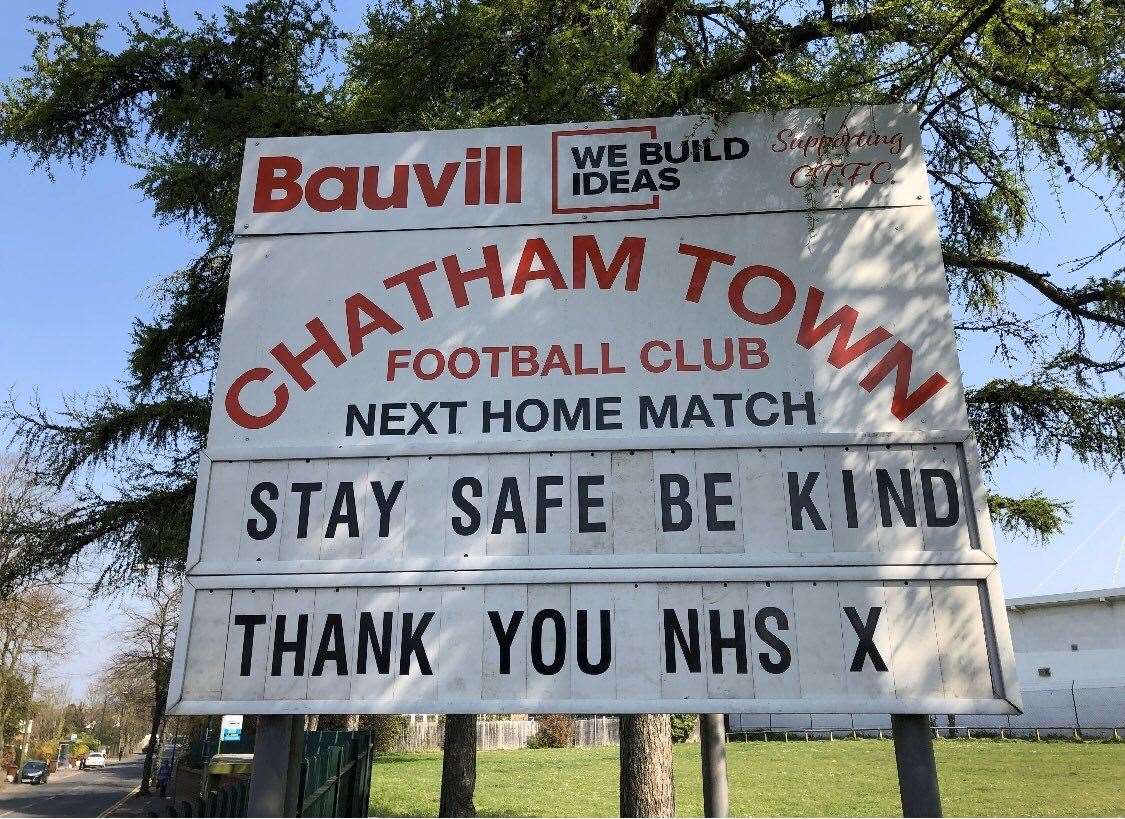 The season is over for Chatham Town but they are doing their bit for local residents during the coronavirus lockdown Picture: @ChathamTownFC (33677612)