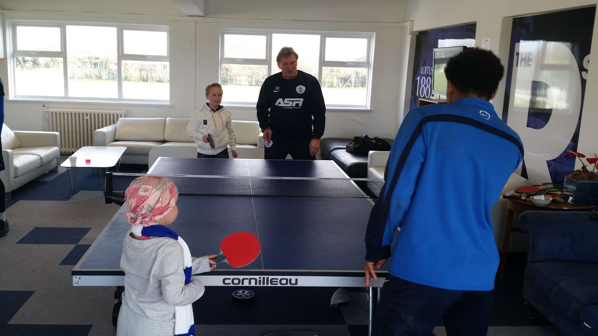 Stacey played table tennis with QPR coach and former England legend Glenn Hoddle