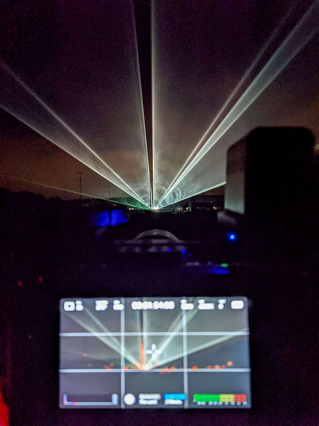 The laser show during the early hours over Medway