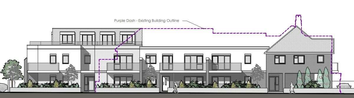 How the new homes could look from the supermarket