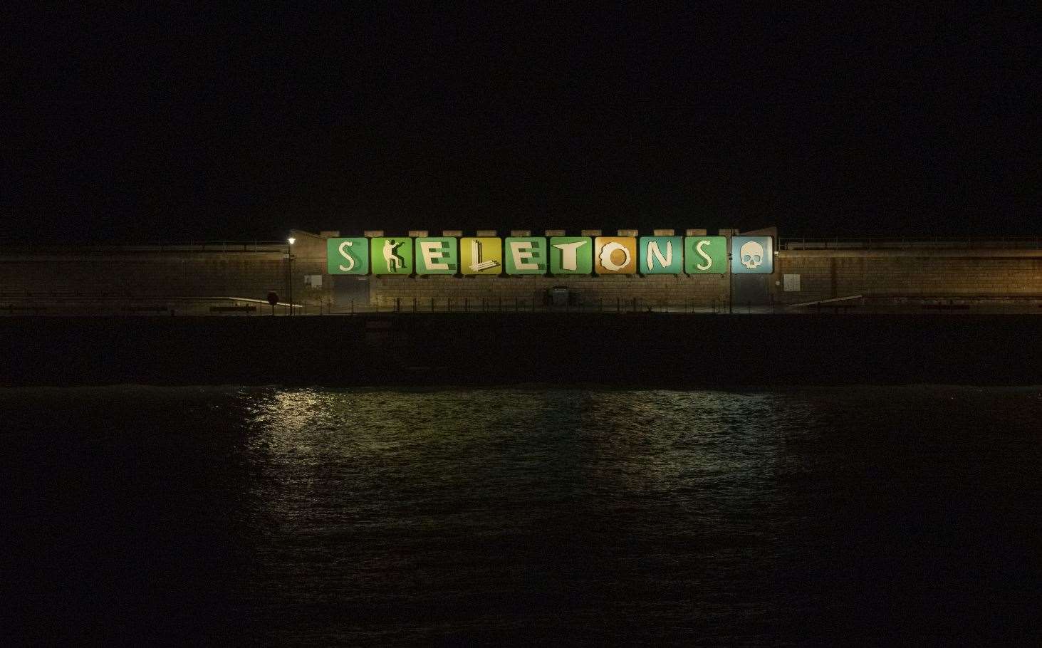 The new-look sign on Folkestone Harbour Arm. Picture: Asher Maze