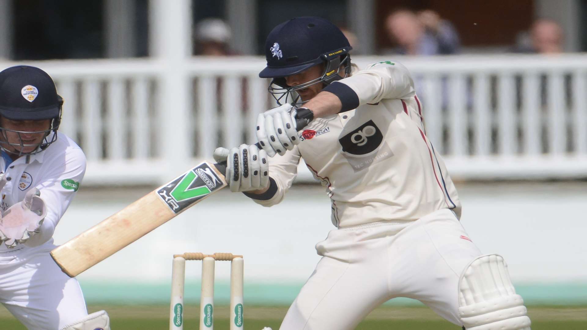 James Harris in batting action for Kent. Picture: Gary Browne