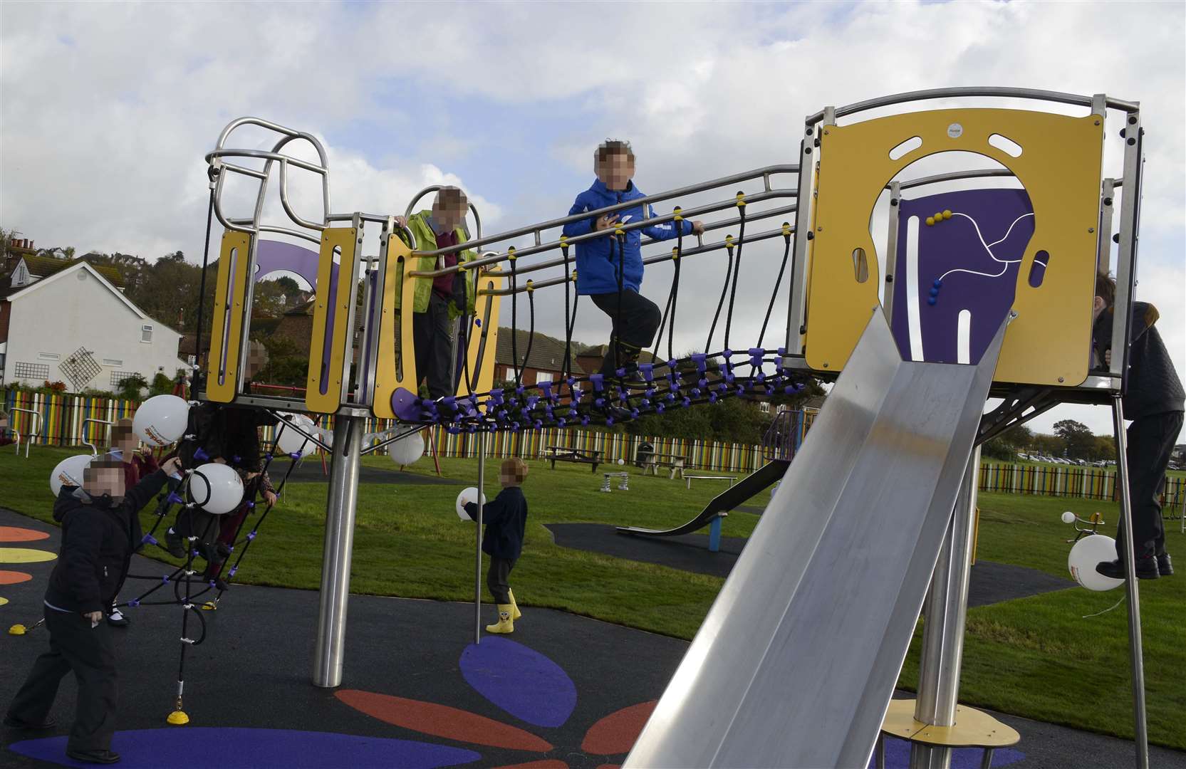 Children enjoying the Hythe Green play area which was forced to close