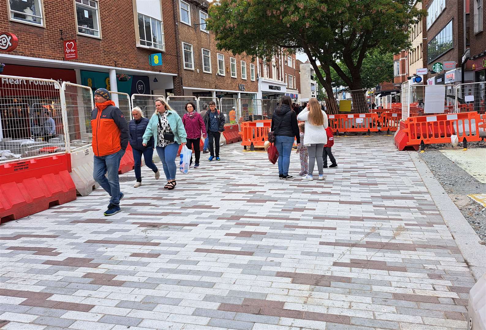 The design of colourful paving stones also came in for criticism last month