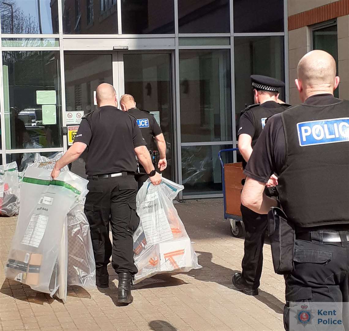 Officers raided 14 warrants across the county. Picture: Kent Police
