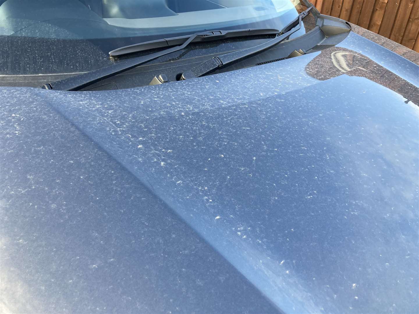 On Friday afternoon dust was covering vehicles in parts of north Kent