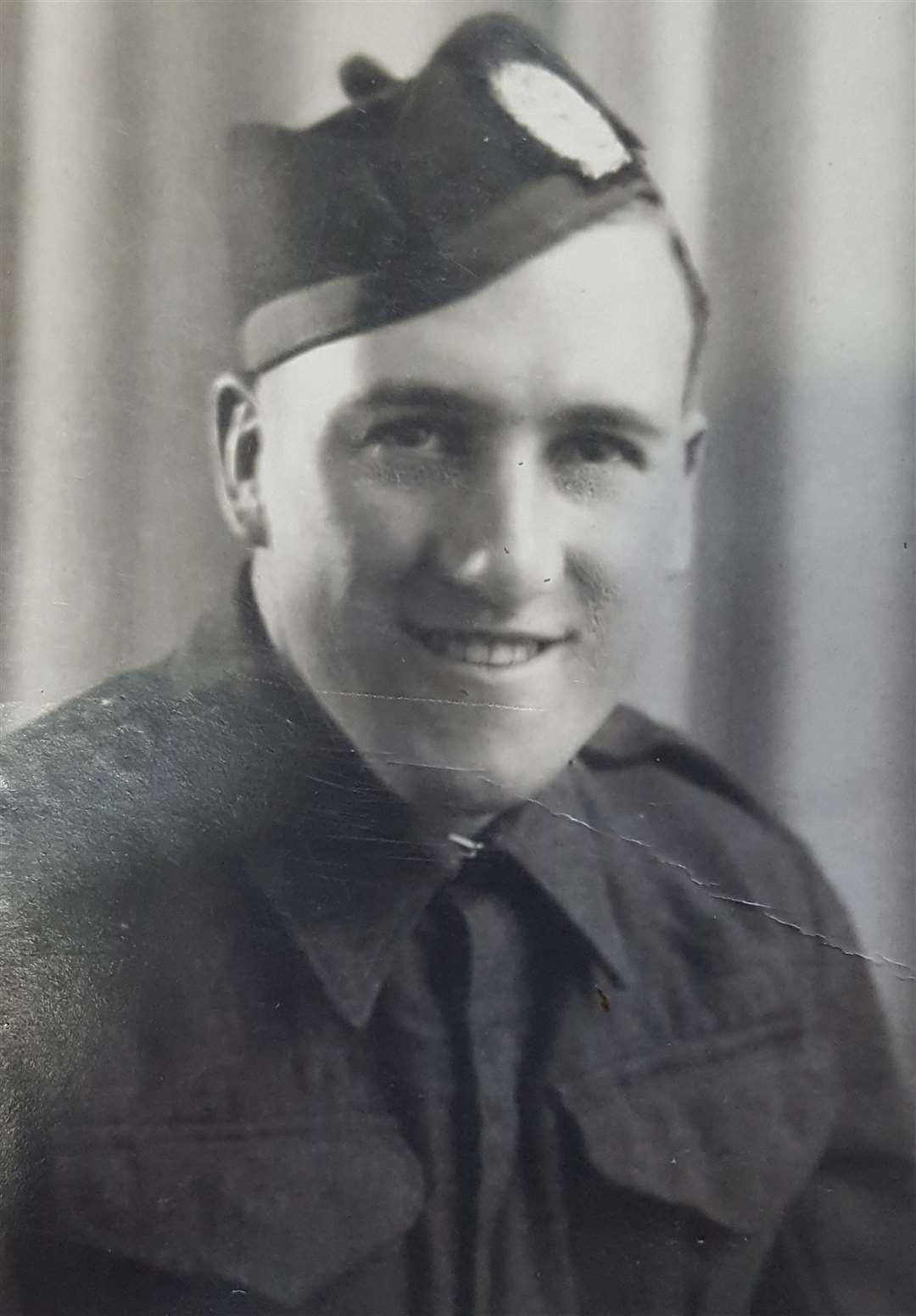 Leslie Burkett when he joined the army, aged 19