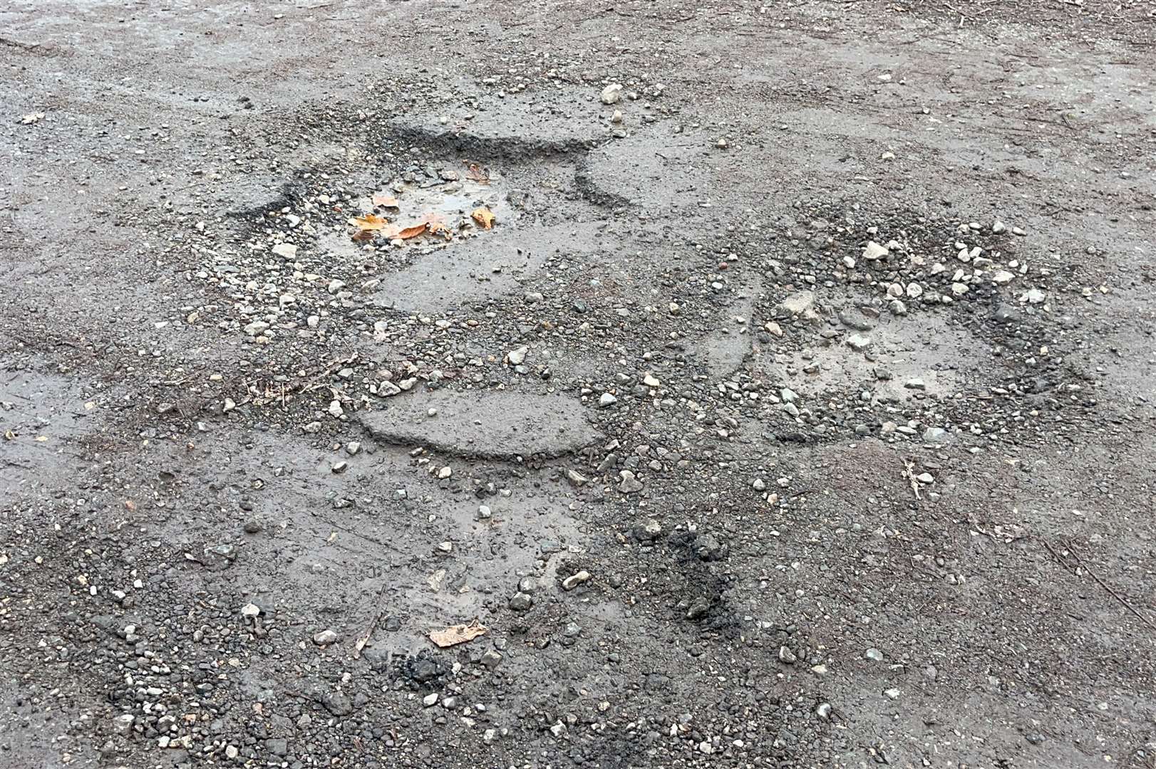 Kent County Council says it is “aware of reports of potholes”