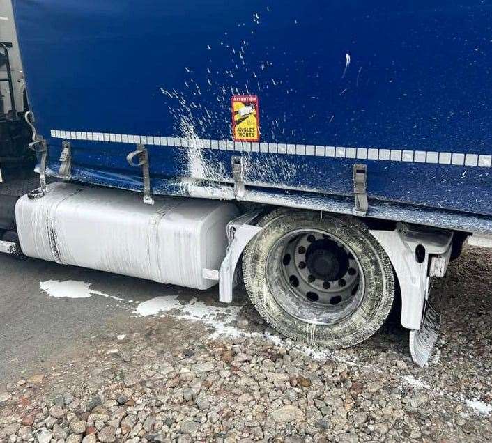 It is understood to have spilled from a lorry