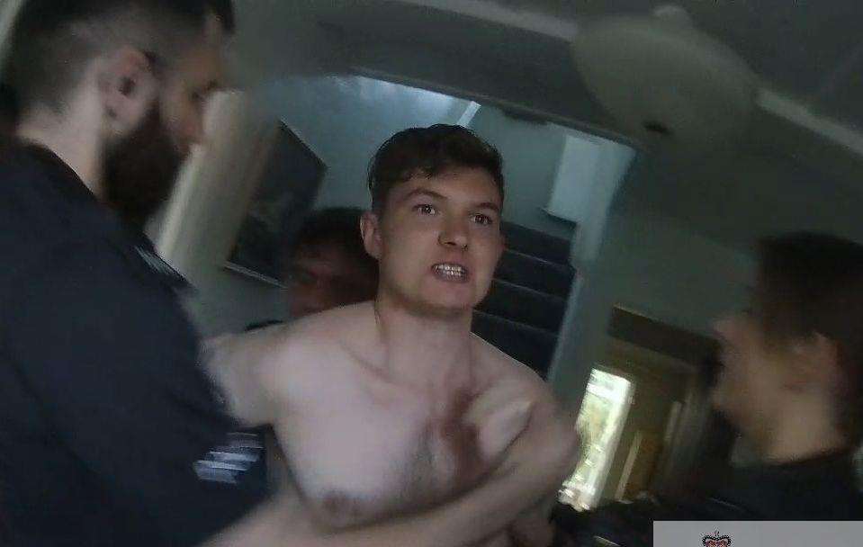 Body worn footage of Christopher Haw's arrest