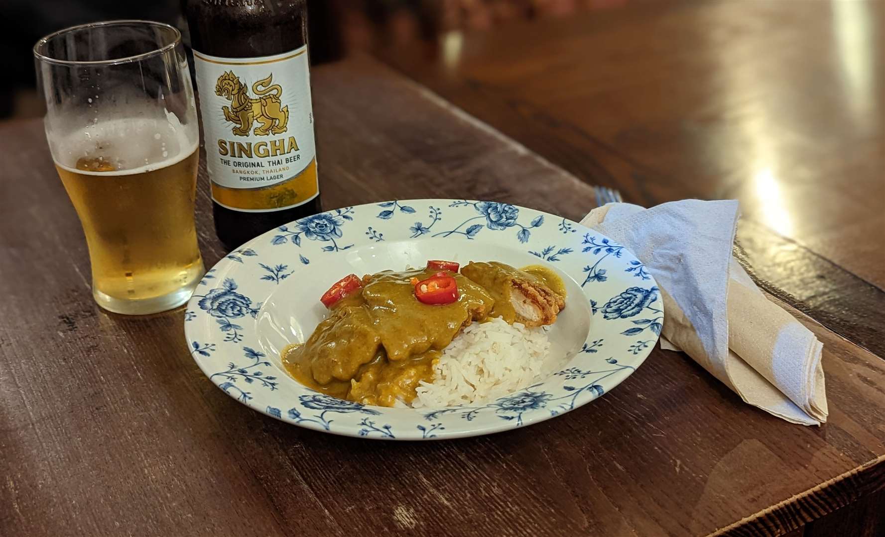 Chicken katsu curry at The Humphrey Bean in Tonbridge