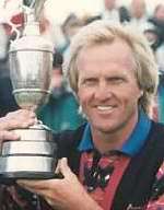 DISTANT MEMORY: Greg Norman with the winner's trophy at Sandwich in 1993