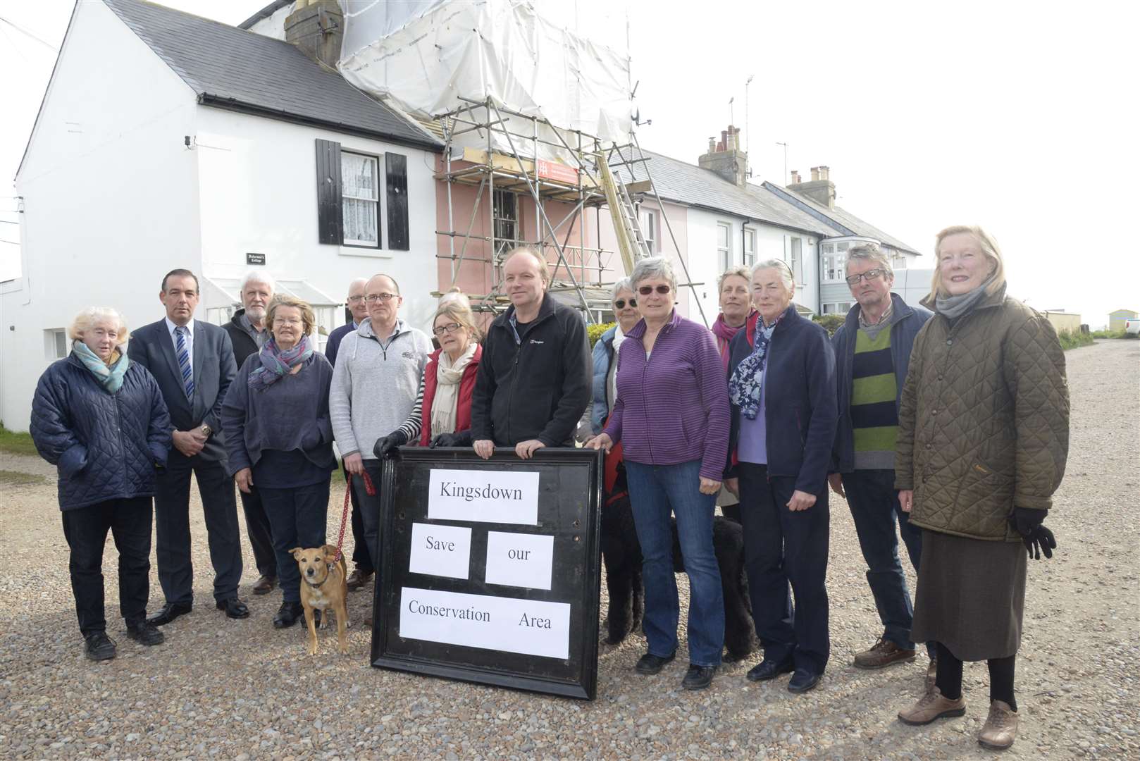 Campaigners opposed to alterations to the conservation area in North Road, Kingsdown.