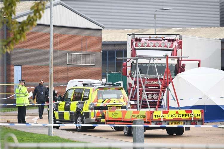 39 people were found dead in a lorry container in Essex. Picture: PA