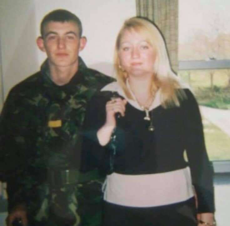 Michael and Stacey had been together since they were teenagers – before his time in the Army