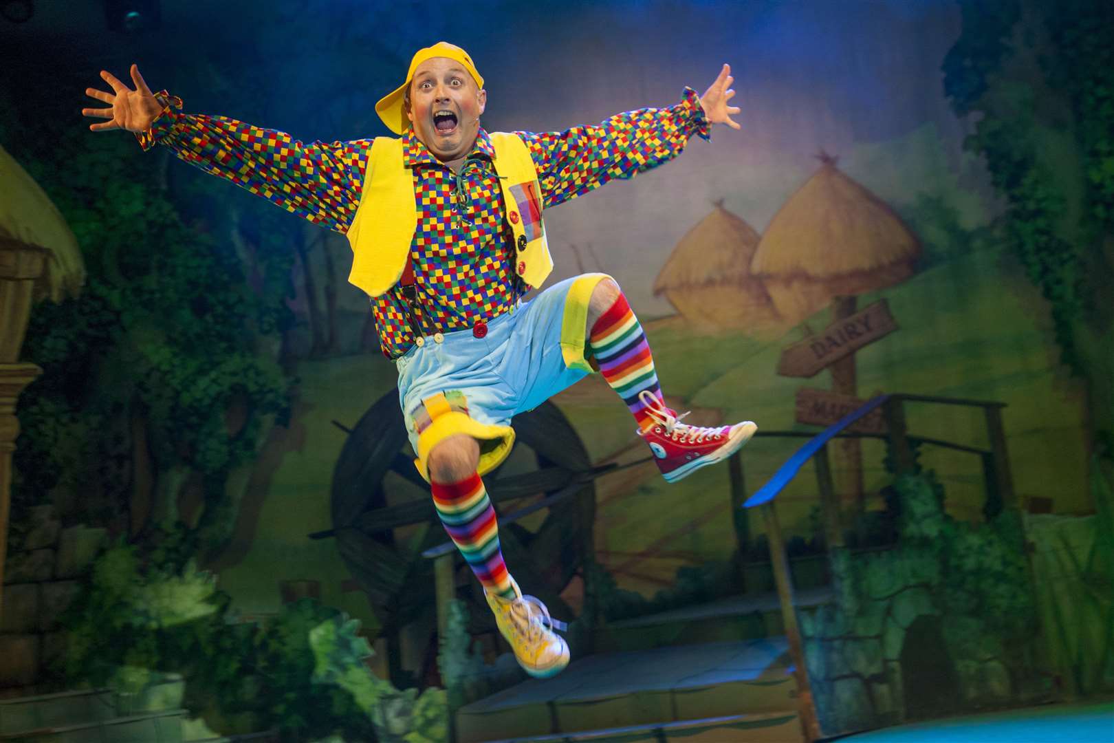 Any Payne as Silly Billy in Jack and the Beanstalk at the Woodville in Gravesend. Picture: Magic Beans